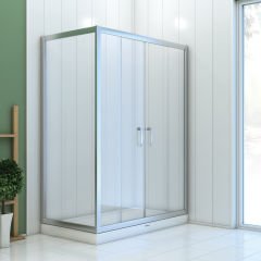 Shower Boss 80x150 2 Sabit 2 Açılır Yan Panelli Tekne Üzeri Kabin