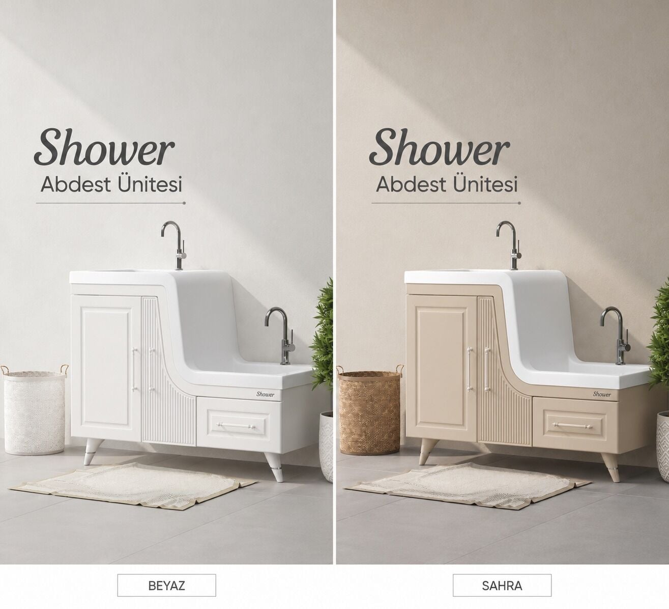 Shower Ceylin 105 cm Abdest Ünitesi Sahra