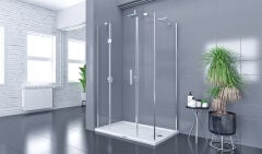 Shower Place 70x160 2 Sabit 1 Açılır Yan Panelli Nokta Menteşeli Kabin