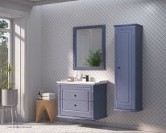 Shower Cristal 100 cm Banyo Dolabı (Çekmeceli) Boy Dolaplı - Mor