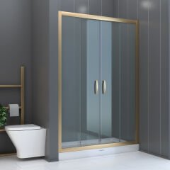 Shower Boss 130 cm İki Duvar Arası 2 Sabit 2 Çalışır Tekne Üzeri Kabin