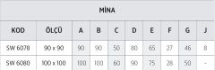 Shower Mina 90x90 Kare Oturmalı Mini Küvet