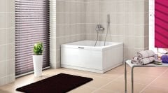 Shower Mina 100x100 Kare Oturmalı Mini Küvet