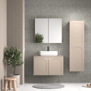 Shower Mira 80 cm Banyo Dolabı Boy Dolaplı - Sahra