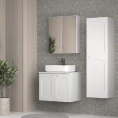 Shower Mira 80 cm Banyo Dolabı Boy Dolaplı - Beyaz