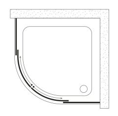 Shower İcon 80x80 2 Sabit 2 Çalışır Oval Tekne Üzeri Kabin