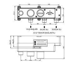 E.C.A. | Novita Ankastre Banyo Bataryası Sıva Altı Grubu – 3 Yollu