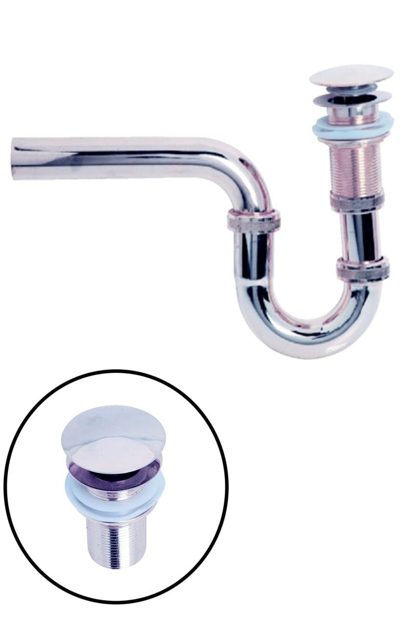 LPD LAVABO SİFONU KROM (BUTON DAHİL)