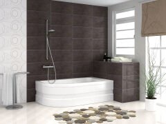 Shower Anethum 90x110 Asimetrik Oturmalı Mini Küvet