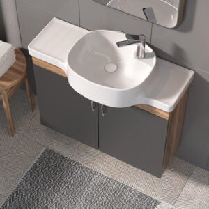 Shower Özgün 80 cm Banyo Dolabı Boy Dolapsız - Antrasit/Hazar