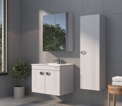Shower Mertaş 65 cm Banyo Dolabı Boy Dolaplı - Beyaz