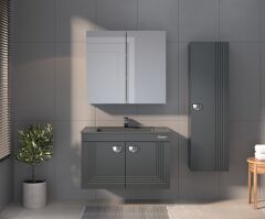 Shower Mertaş 65 cm Banyo Dolabı Boy Dolaplı - Antrasit