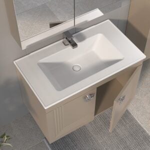 Shower Mertaş 80 cm Banyo Dolabı Boy Dolapsız - Sahra
