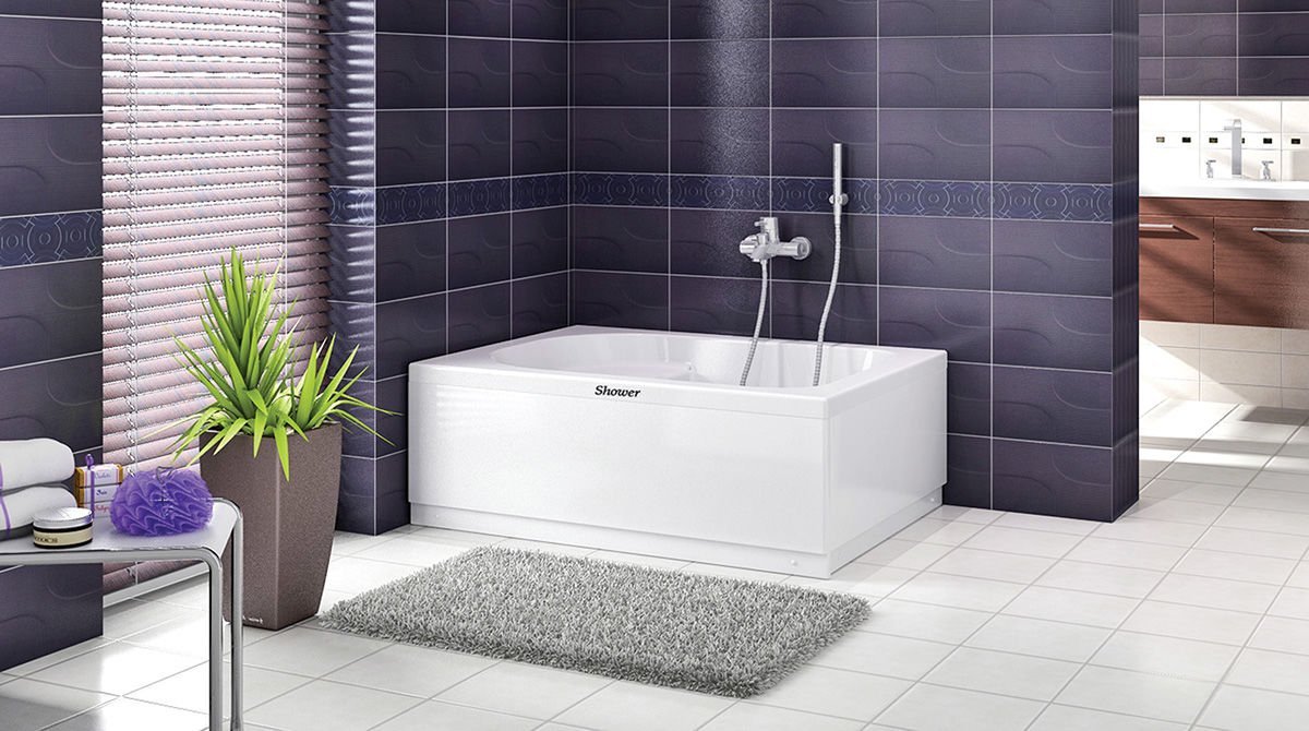Shower İlena 80x110 Dikdörtgen Oturmalı Mini Küvet