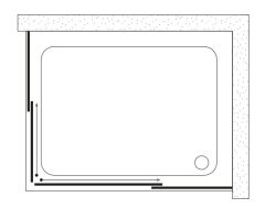 Shower Icon 80x90 2 Sabit 2 Çalışır Dikdörtgen Tekne Üzeri Kabin