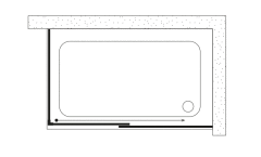 Shower Vega 70x180 1 Sabit 1 Kayar Yan Panelli Duş Kabini