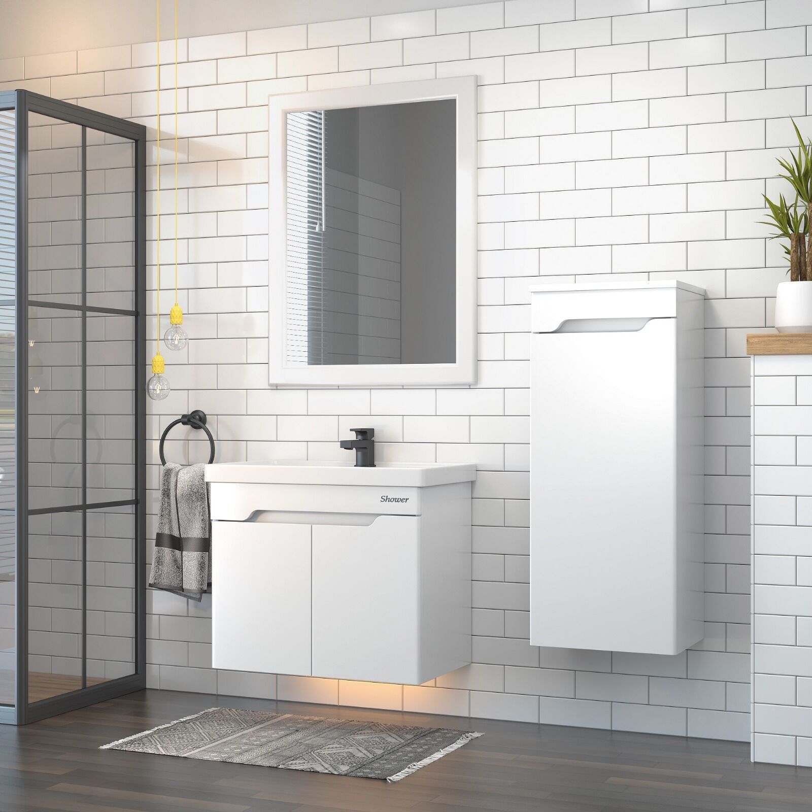 Shower Milano 80 cm Banyo Dolabı