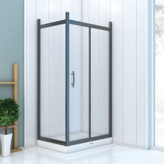 Shower Icon 80x180 1 Sabit 1 Çalışır Yan Panelli Tekne Üzeri Kabin