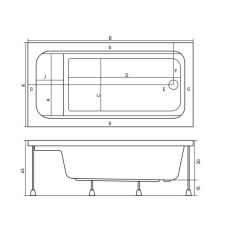Shower Vesta 70x160 Dikdörtgen Oturmalı Mini Küvet