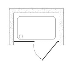 Shower Cool 100 cm 1 Sabit 1 Açılır İki Duvar Arası Havalandırmalı Kabin