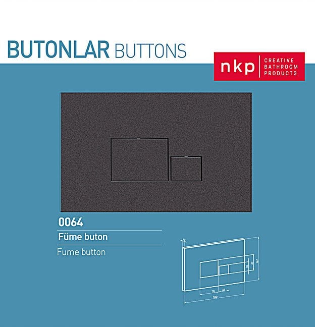 NKP | FÜME BUTON KARE 3/6 LT. -0064-