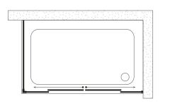 Shower Icon 70x160 2 Sabit 2 Çalışır Yan Panelli Tekne Üzeri Kabin