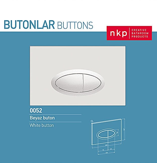 NKP | BEYAZ BUTON ELİPS 3/6 LT.