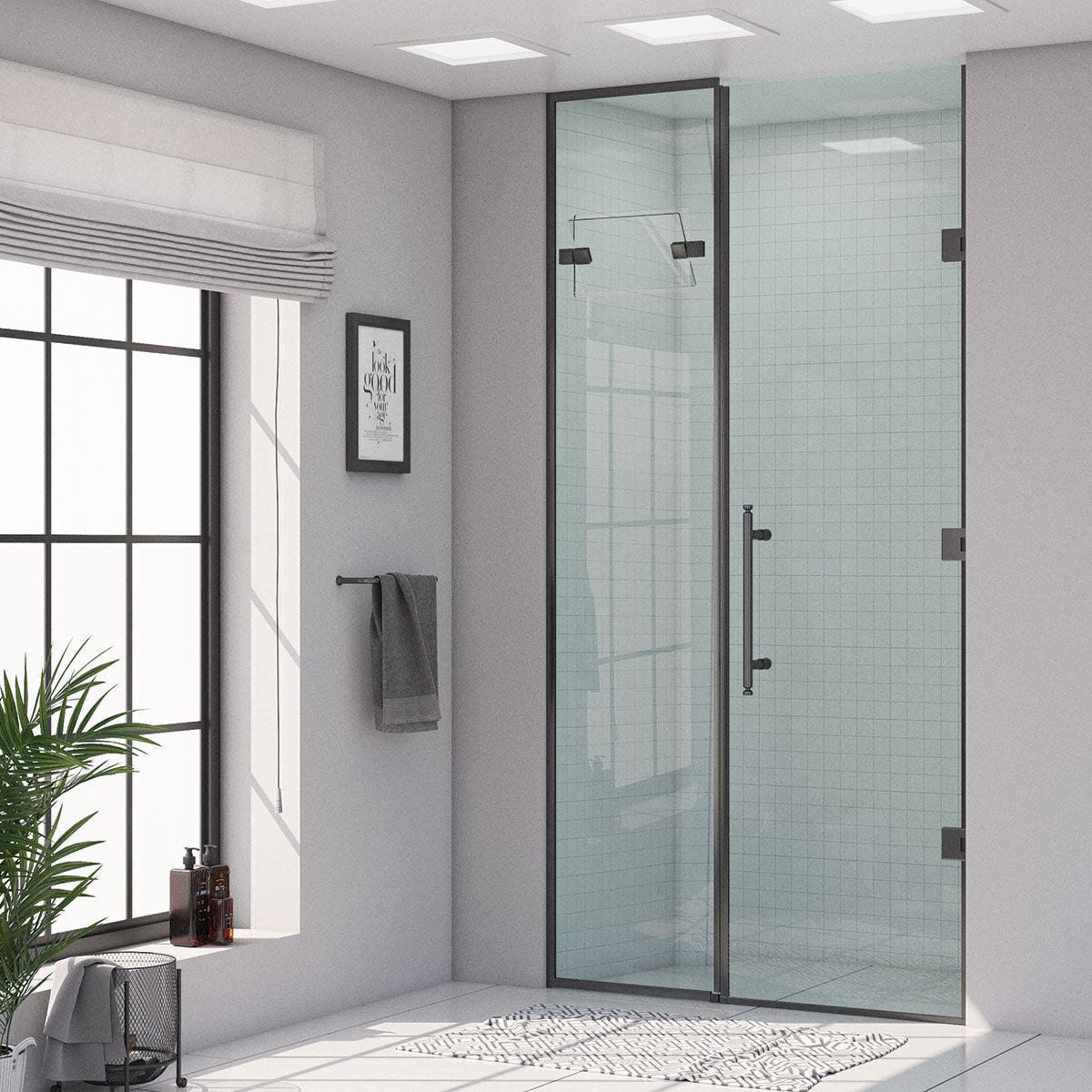 Shower Cool 140 cm 1 Sabit 1 Açılır İki Duvar Arası Havalandırmalı Kabin