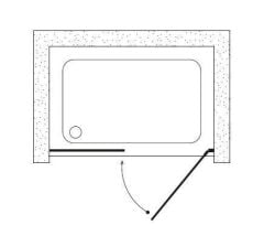 Shower Cool 140 cm 1 Sabit 1 Açılır İki Duvar Arası Havalandırmalı Kabin