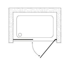 Shower Cool 150 cm 1 Sabit 1 Açılır İki Duvar Arası Havalandırmalı Kabin
