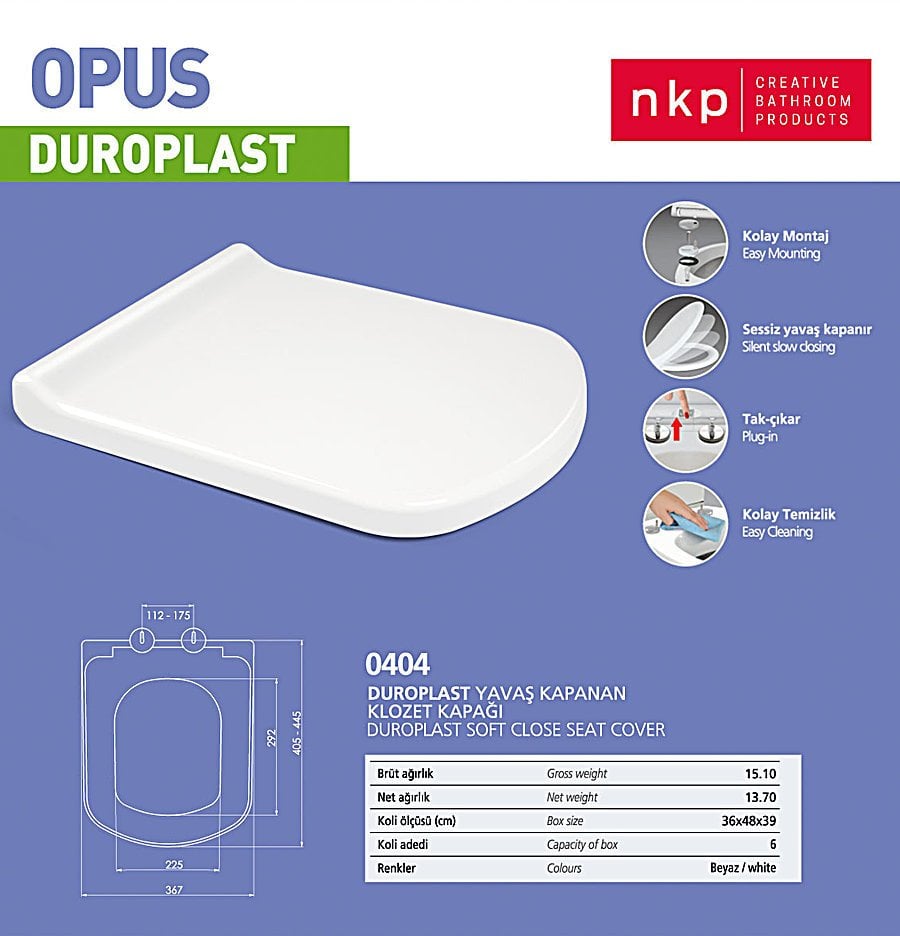 NKP | OPUS YAVAŞ KAPANAN KAPAK