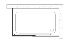 Shower Moon 70x150 1 Sabit 1 Kayar Yan Panelli Duş Kabini