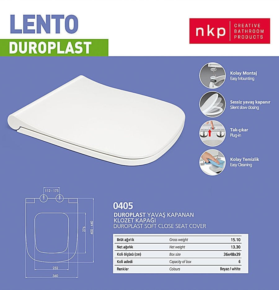 NKP | LENTO YAVAŞ KAPANAN KAPAK