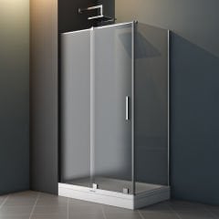 Shower Moon 70x170 1 Sabit 1 Kayar Yan Panelli Duş Kabini