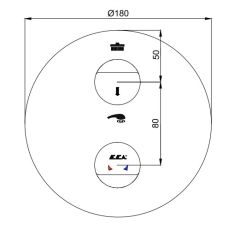 E.C.A. | MYRA ANKASTRE BANYO/DUŞ BATARYASI SIVA ÜSTÜ GRUBU - 2 YOLLU