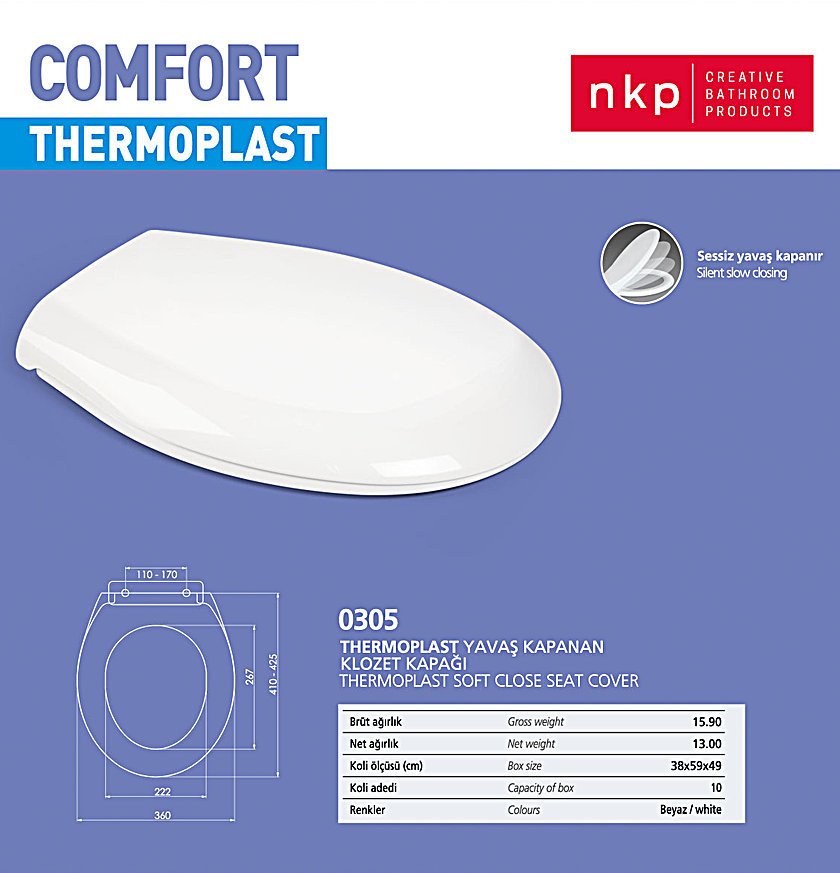 NKP | COMFORT YAVAŞ KAPANAN KAPAK