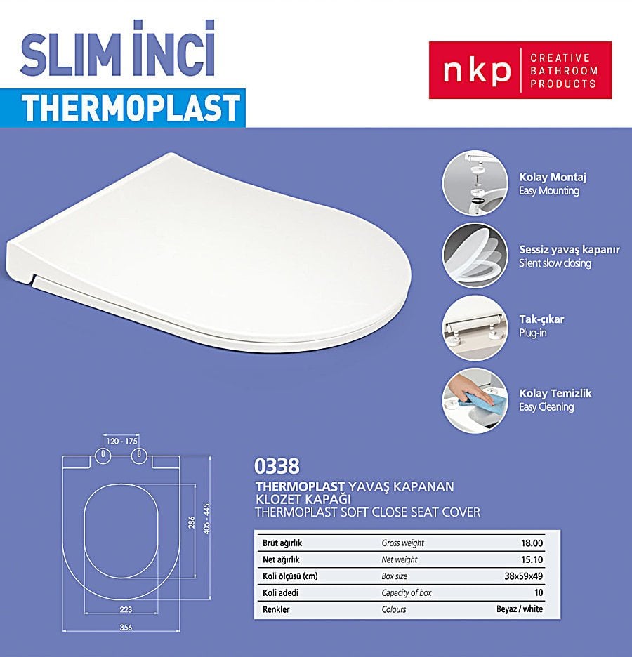 NKP | SLIM İNCİ YAVAŞ KAPANAN KAPAK