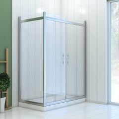 Shower Icon 100x120 2 Sabit 2 Çalışır Yan Panelli Tekne Üzeri Kabin
