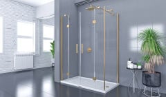 Shower Place 70x120 2 Sabit 2 Açılır Yan Panelli Nokta Menteşeli Kabin
