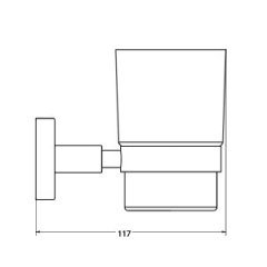 CSK Aksu Diş Fırçalık Mat Siyah / Altın