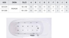 Shower Premium 90x190 Özel Küvet