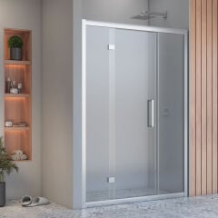 Shower Bold 100 cm 2 Sabit 1 Açılır İki Duvar Arası Nokta Menteşeli Kabin