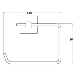 Aksu Açık Tuvalet Kağıtlık Mat Siyah / Altın