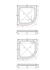 Shower 100x100 Oval Duş Teknesi (Panelli)