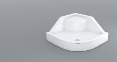 Shower Milet 90X90 Oval Oturmalı Duş Teknesi (Panelli)