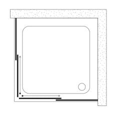 Shower Neptün 75x75 2 Sabit 2 Çalışır Kare Tekne Üzeri Kabin