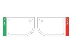 Shower 70x100 Oval Asimetrik Duş Teknesi (Panelli)