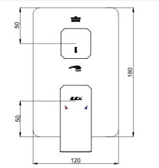 E.C.A. | TIERA ANKASTRE BANYO/DUŞ BATARYASI SIVA ÜSTÜ GRUBU – 2 YOLLU