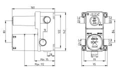 E.C.A. | ANKASTRE BANYO BATARYASI SIVA ALTI GRUBU – 3 YOLLU MAT SİYAH