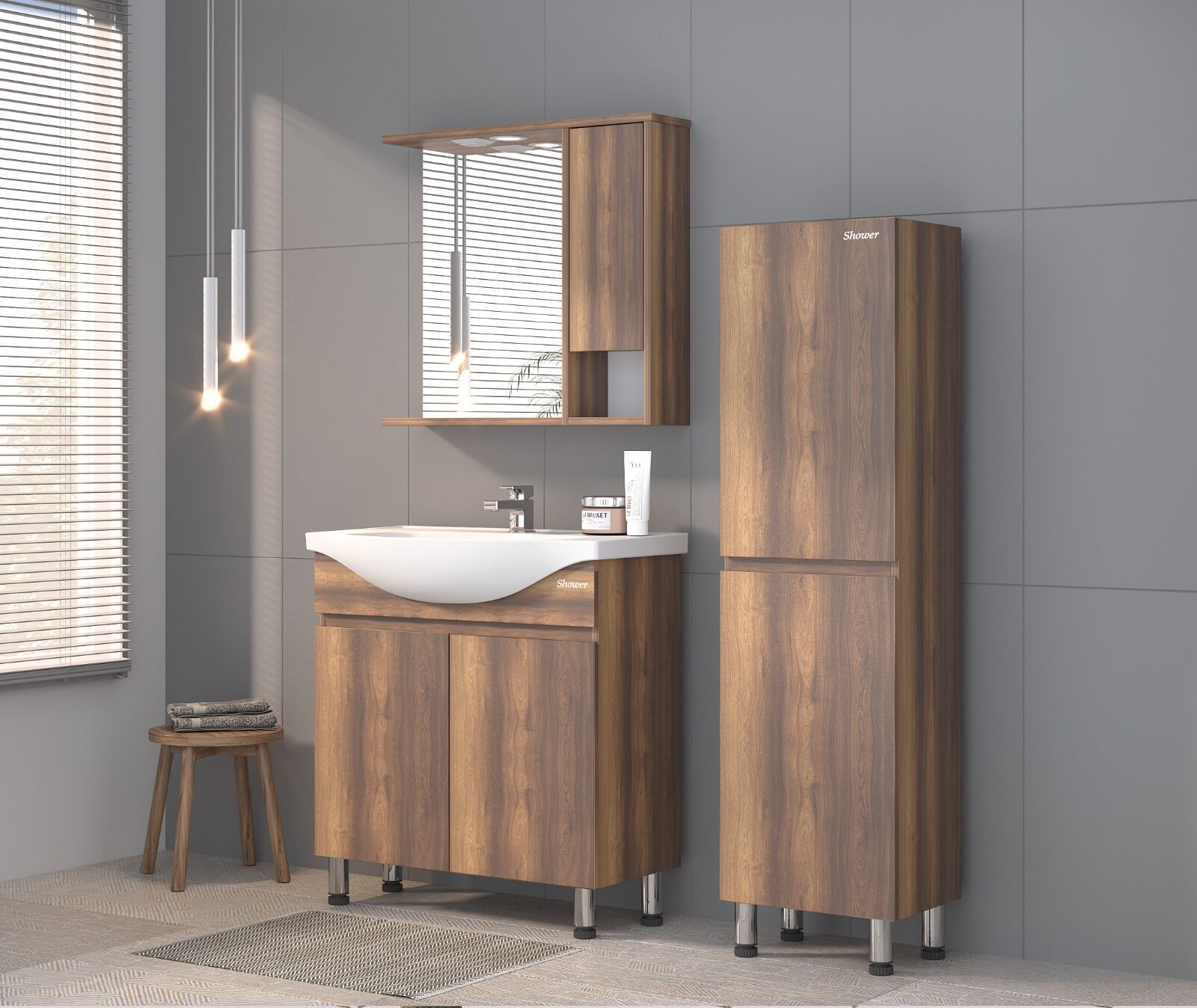 Shower Melis 80 cm Banyo Dolabı
